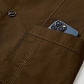 cheap Men's Classic Blazers-Men's Lightweight Jacket Blazer Work Casual Daily Pocket Classic &amp; Timeless Outdoor Spring &amp; Summer Fall &amp; Winter Polyester Solid Color Pocket Thermal Warm Casual / Daily Single Breasted Two-button