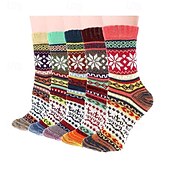 voordelige Cadeaus-Wollen Sokken voor Vrouwen Valentijnsdag Cadeaus voor Moeder Vrouwen Haar Sinterklaas Cadeaus Bot Warm Zachte Crew Sok voor Winter Wandelen