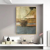 Недорогие Абстрактные картины-Картина маслом ручной работы на холсте, настенное искусство, простая абстракция для декора дома, гостиной, подвесная картина на подрамнике/рулонная картина без рамы, не натянутая