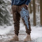 economico pantaloni da jogging-Per uomo Vichingo Albero della vita Arte celtica Pantaloni da tuta Joggers Pantaloni Misura del girovita medio Vita elastica con coulisse Vintage Retrò All'aperto Campeggio &amp; Escursionismo Caccia