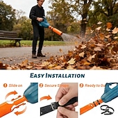 ieftine Ustensile-amplificator de aer pentru suflanta de frunze, amplificator de flux de aer pentru suflantă, extensia duzei turbo crește viteza &amp;Accesoriul de suflantă de frunze puternic se potrivește cu suflante de