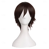 お買い得  カーニバルウィッグ-カーニバルウィッグ2026 ブロンド ブラック パープル ストレート ショート 合成フェスティバルウィッグ マルディグラ パレード コスプレ衣装ヘア のために 女性