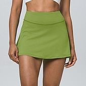 abordables Faldas y Skorts para Mujeres-Mujer Color sólido Falda casual Falda de tenis Pantalones cortos de tenis Falda con shorts 2 en 1 Secado rápido Elástico Transpirable Tenis De Deporte Corriendo Prendas de abajo Negro Blanco Rosa