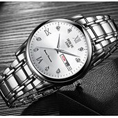 Недорогие Кварцевые часы-Модные мужские наручные часы высококачественные кварцевые часы датчик календаря светящийся циферблат украшение из страз лучший выбор подарка на День святого Валентина для мужчин