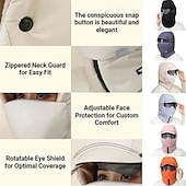 olcso fűtés és hűtés-téli szélálló, teljes fedésű kültéri lovaglómaszk üveggyapjúval bélelt katonai fülvédős sapkával, uniszex hideg időjárási arcvédő, vastagított meleg csapda sapka kerékpározáshoz, síeléshez,