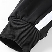 economico Tute basic-Per uomo Maglia Tuta da Ginnastica Set di abiti Girocollo All'aperto Quotidiano Sportivo Coulisse Tasca Blocco di colori Bianco Verde militare Poliestere Abbigliamento sportivo Moda Streetwear