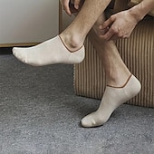 economico calzini da uomo-Per uomo 7 paia Pacchi Multipli Calzini Calzini da Corsa Calzini Casual Nero Blu Colore Semplice Vacanza Sport &amp; Outdoor Quotidiano Base Medio Primavera Autunno Moda Casual