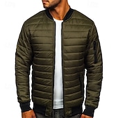 economico Piumini e parka da uomo-Per uomo Cappotto Invernale Giacca imbottita Giacca Imbottita Tasca Poliestere Vacanza Abbigliamento quotidiano Data Regolare Moda Casual Confortevole Calore Termico Autunno &amp; Inverno Colore Solido