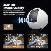 cheap Indoor IP Network Cameras-4MP Smart Robot CCTV Camera Battery Powered AI Motion Detection Remote Control Pet Playmate Two-Way Audio