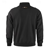 abordables veste de sport-Homme Veste Légère Veste Cargo Veste Décontractée Vacances Quotidien Résistant à l&#039;usure Avec Poches Automne Hiver Uni Mode Classique Col montant Régulier Noir Jaune Orange Bleu de minuit Beige Veste