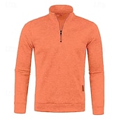 preiswerte Oberteile-Herren Wanderspitze Pullover mit Viertelreißverschluss Langarm Stehkragen T-Shirt Oberteil Außen Leicht Elastisch Atmungsaktiv Winter Viertelreißverschluss Polyester Dunkelgrau Schwarz Armeegrün