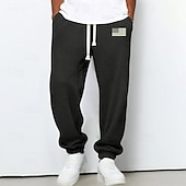 economico pantaloni da jogging-Per uomo Pantaloni da tuta Joggers Pantaloni Pantaloni a Nido d'Ape Coulisse Tasca Elastico in vita Semplice Comodità Morbido All'aperto Casuale Quotidiano Moda Stile Classico Marrone Scuro Nero