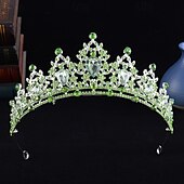 economico Tiare &amp; Corone-Diademi Acconciatura Lega Matrimonio Compleanno Carino Lucido Con Strass Copricapo Copricapo