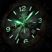 cheap Quartz Watches-The New Olevs Men&#039;S Business Watch Features A Luminous Moon Phase Calendar Small Three-Hand Multi-Functional Digital Large Dial Quartz Watch Which Is A Fashionable Casual Waterproof And Sporty Me