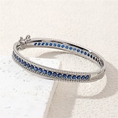 olcso Karkötők-Cirkonium Klasszikus Mini Elegáns Szüret Divat divatba jövő Króm Karkötő ékszerek Ibolya / Kék / Lóhere Kompatibilitás Esküvő Parti Eljegyzés Diákbál