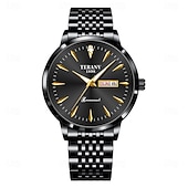 voordelige Quartz-horloges-Geavanceerd herenhorloge modieuze heren quartz horloge modieuze kalender fluorescerende wijzerplaat het beste cadeau voor mannen