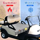 billige Husholdningsartikler-golfbilsetetrekk, universelt golfbilsetehåndkleteppe med 4 lommer foran &amp;Sklisikker bunn passer til Ezgo, Yamaha, Club Car og flere golfbiler med 2 seter