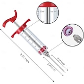 economico Utensili e gadget da cucina-siringa in plastica per iniettare carne, kit per iniezioni di tacchino con 2 aghi in acciaio inossidabile per iniettare la marinata nella carne di tacchino, pollo, petto di maiale, ideale per