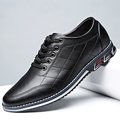 abordables Baskets Décontractées-Baskets décontractées rouges pour homme en similicuir - légères, élégantes, à lacets, idéales au quotidien, confortables pour le travail et les sorties du week-end.
