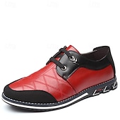 economico Scarpe casual degli uomini-scarpe slip-on trapuntate rosse e nere da uomo con lacci elastici - calzature casual alla moda per le uscite del fine settimana