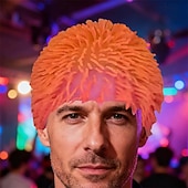 economico Parrucche di Carnevale-Parrucca di Carnevale 2026 Rosa Rosso Blu Liscio Corto Parrucca sintetica da festival Martedì grasso Parata Capelli per costumi da cosplay per Da uomo