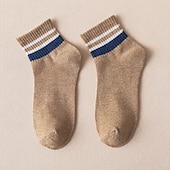 Недорогие мужские носки-Муж. 7 пар Носки Носки для бега Повседневные носки Синий Черный Цвет Полоски на открытом воздухе Отпуск На каждый день Средней плотности Весна Осень Мода Уличный стиль