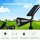 levne Zahradní osvětlení-Solární bodová světla, venkovní solární světla, solární reflektory, světlo na vlajkový stožár, vodotěsné, venkovní osvětlení krajiny pro vlajku, osvětlení dvorku, terasy, cesty, sochy, palmy, cedule