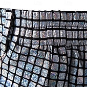 economico Sottile-Per uomo Pantaloni Pantaloni Eleganti Pantaloni con paillettes Pantaloni lucidi Pantaloni da ballo Tasca Semplice Comodità Lunghezza intera Feste Affari Quotidiano Moda Streetwear Argento Nero