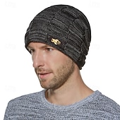 economico Cappello a cuffia-Per uomo Unisex Berretto Cappelli Invernali Berretti Cappello lavorato a maglia Berretto Invernale Nero Vino Fibre Acriliche Lavorato a maglia Traspirante Accogliente Abbigliamento quotidiano Uscire