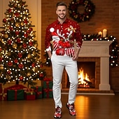 Χαμηλού Κόστους Ανδρικά Χριστουγεννιάτικα Παπούτσια-Ανδρικά αθλητικά παπούτσια με χριστουγεννιάτικο στολίδι – έντονο σχέδιο με κόκκινες και πράσινες πινελιές, ιδανικά για χριστουγεννιάτικα πάρτι και εορταστικές συγκεντρώσεις