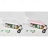 baratos armazenamento de bagagem e viagem-Organizador de comprimidos portátil com 4 compartimentos (2 unidades) – mini caixa para guardar remédios, recipiente para comprimidos diários (manhã, meio-dia e noite), organizador de medicamentos