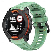olcso Garmin óraszíjak-Óraszíj mert Garmin Ösztön 3 Szilikon Csere Szíj Állítható Sportszíj Modern csat Virágos Nyomtatott Karszalag