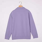 preiswerte Klassisches Poloshirt für Herren-Herren Waffel-Poloshirts Textur Formell Geschäft Gerippter Polokragen Langarm Mode Einfarbig Knöpfe Rein Herbst Frühling &amp; Herbst Lässiger Schnitt Schwarz Leicht Grün Grün Hellblau Violett Khaki