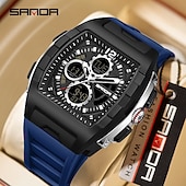 ieftine Ceasuri Quartz-Ceas de mână electronic cu quartz pentru bărbați SANDA 3391 cu modă calendar luminos șocuri sport și rezistent la apă