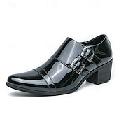 abordables Zapatos de monje-Zapatos monk strap para hombre en negro y dorado con estampado de cocodrilo: piel sintética de primera calidad, diseño de lujo con doble hebilla, perfectos para eventos formales, bodas y ocasiones de negocios.