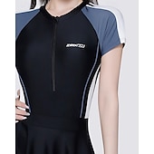 Χαμηλού Κόστους Rash Guards One Pieces-Γυναικεία Προστατευτικά Μαγιό Μαγιό Μαγιό Μαύρο Προστασία UV Έλεγχος κοιλιάς Σέρφινγκ Κανό Ψαροντούφεκο Καλοκαίρι