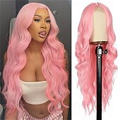 お買い得  カーニバルウィッグ-カーニバルウィッグ2026 ピンク レッド パープル カール ウェーブ ロング 合成フェスティバルウィッグ マルディグラ パレード コスプレ衣装ヘア のために 女性