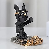 Χαμηλού Κόστους Βάση τηλεφώνου-βάση τηλεφώνου από ρητίνη γαλλικού μπουλντόγκ, μια χαριτωμένη και μοναδική διακόσμηση επιφάνειας εργασίας