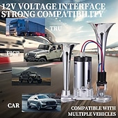 levne Nářadí a vybavení-Píšťalka pro modely vlaků, super hlasitá dvoutrubková klaksonová sada, klakson s kompresorem, vhodná pro jakékoli 12V vozidlo, super hlasitá klaksonová sada pro auto. Vhodná pro obytná vozidla, SUV,