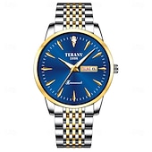 voordelige Quartz-horloges-Geavanceerd herenhorloge modieuze heren quartz horloge modieuze kalender fluorescerende wijzerplaat het beste cadeau voor mannen
