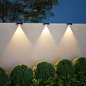 olcso Kültéri falilámpák-4 db napelemes, vízálló kültéri fali lámpa, 1/2/3/4 LED, villakertbe, lépcsőházba, erkélyre, kerítésbe, verandára, dekorációs világításba