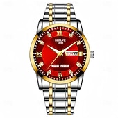 Недорогие Кварцевые часы-Модные мужские наручные часы высококачественные кварцевые часы датчик календаря светящийся циферблат украшение из страз лучший выбор подарка на День святого Валентина для мужчин