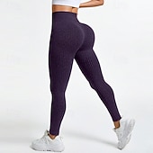 tanie Legginsy i legginsy do jogi-Damskie Spodnie kompresyjne Běžecké kalhoty Legginsy do jogi Wyszczuplenie brzucha Wysoka talia Obuwie sportowe Sportowy Pilates Doły Jednokolorowe Ciemnoszary Czerwony Niebieski Sport Odzież sportowa