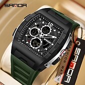 ieftine Ceasuri Quartz-Ceas de mână electronic cu quartz pentru bărbați SANDA 3391 cu modă calendar luminos șocuri sport și rezistent la apă