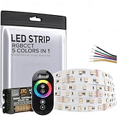 お買い得  リモコンコントロール-2.5m 5メートル 7メートル ライトセット 60 LED 5050 SMD 12mm 1セット RGB LEDストリップライト パーティー ホリデー 接続可 110-240 V 24 V