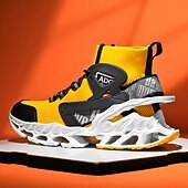 economico Scarpe da Corsa per Uomini-sneakers da uomo in rete rossa: design leggero con supporto ammortizzato, ideali per lo shopping natalizio e le occasioni festive