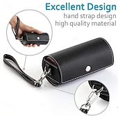 baratos armazenamento de bagagem e viagem-Organizador de comprimidos semanal para 2 doses diárias com estojo em couro PU, caixa organizadora de comprimidos para 7 dias, ideal para viagens - dispensador portátil de comprimidos AM/PM para