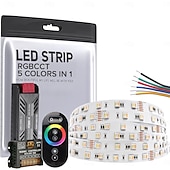 お買い得  リモコンコントロール-2.5m 5メートル 7メートル ライトセット 60 LED 5050 SMD 12mm 1セット RGB LEDストリップライト パーティー ホリデー 接続可 110-240 V 24 V