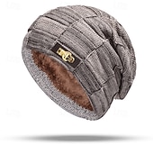 economico Cappello a cuffia-Per uomo Unisex Berretto Cappelli Invernali Berretti Cappello lavorato a maglia Berretto Invernale Nero Vino Fibre Acriliche Lavorato a maglia Traspirante Accogliente Abbigliamento quotidiano Uscire