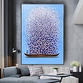 cheap Landscape Paintings-Mintura Hand Painted Return with a Full Load Oil Paintings on Canvas Modern Wall Art Picture For Home Decoration Ready To Hang With Stretched Frame